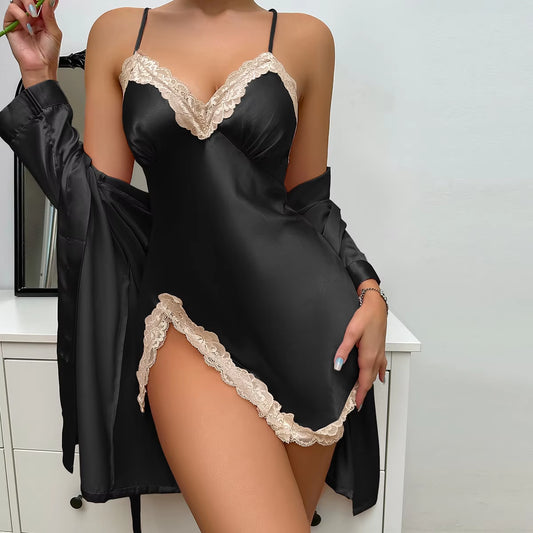 Dreamy Satin & Lace Nightwear Set