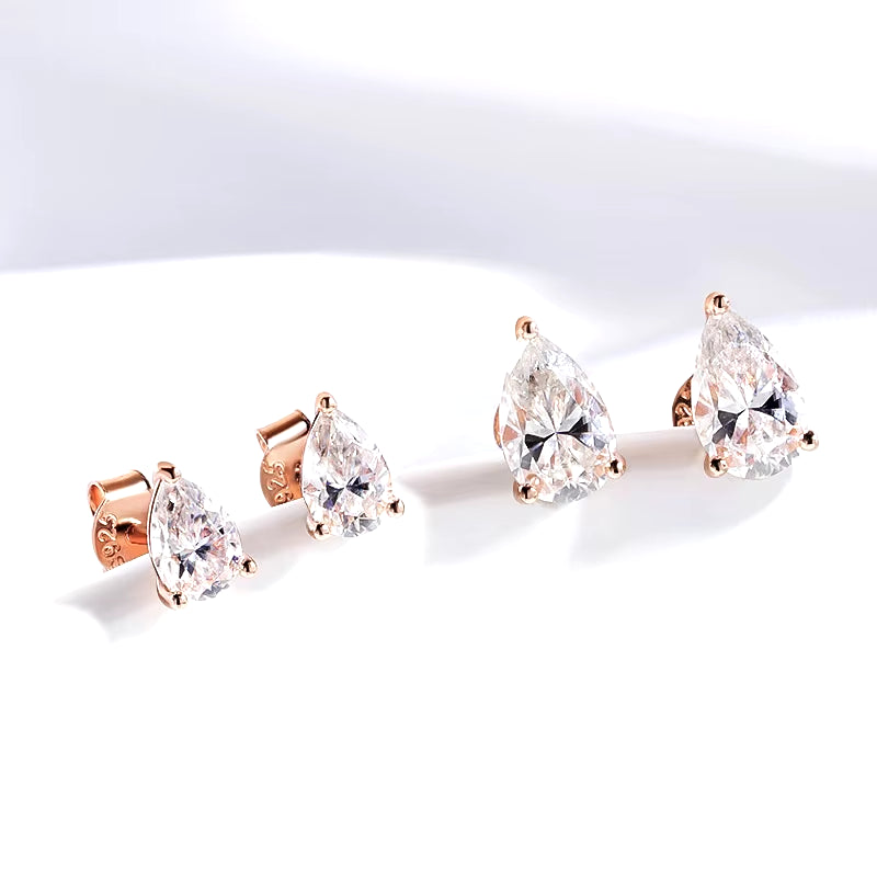 Floréa Moissanite Pear Studs