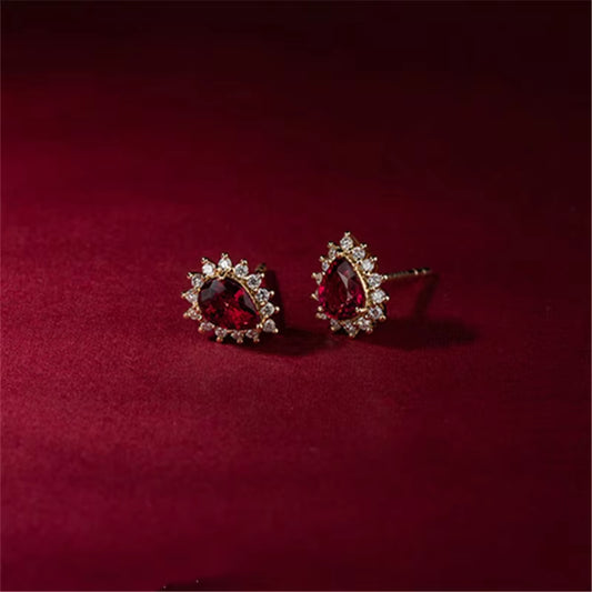 Elara Ruby Earrings