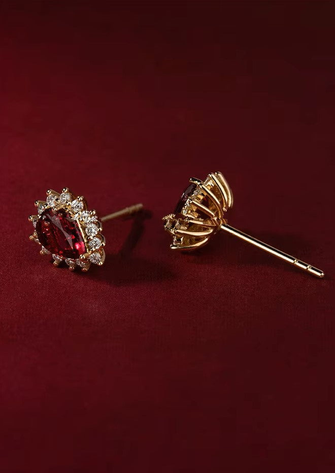 Elara Ruby Earrings