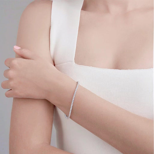 Lunara Moissanite Armband i Vitguld