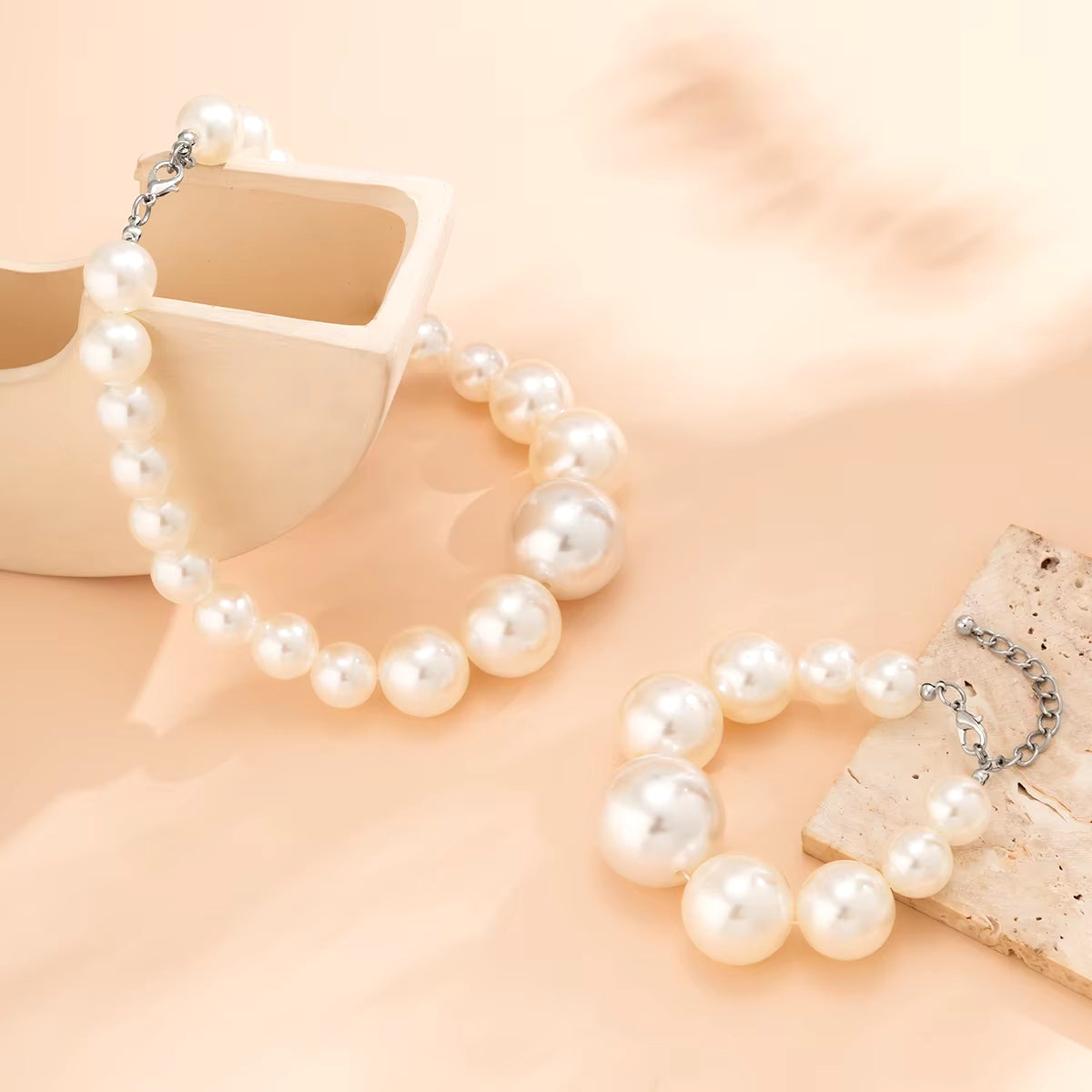 Pearl Goth halsband & armband set
