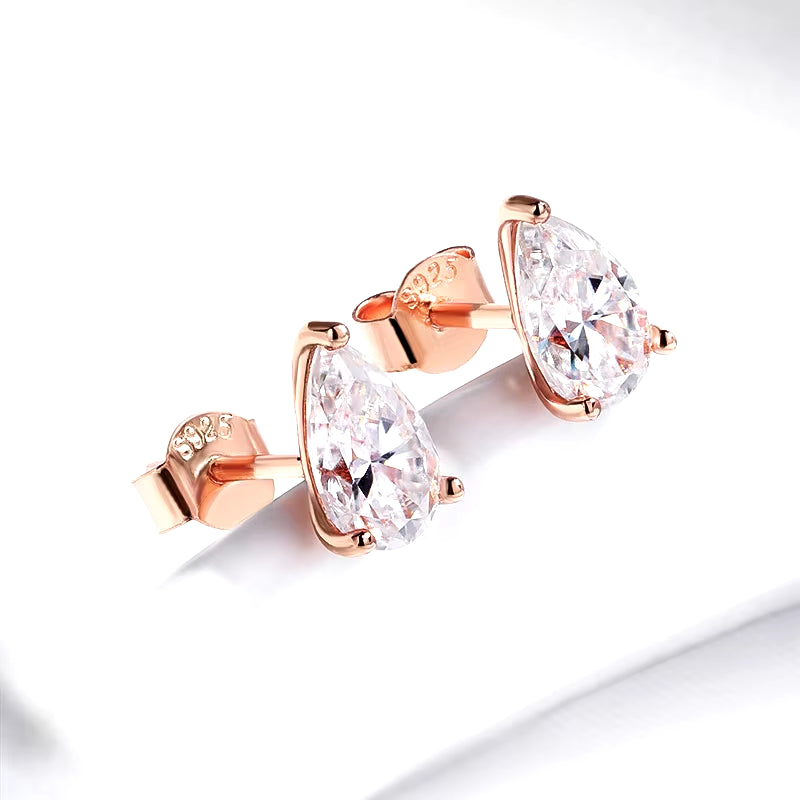 Floréa Moissanite Pear Studs